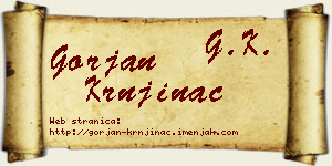 Gorjan Krnjinac vizit kartica